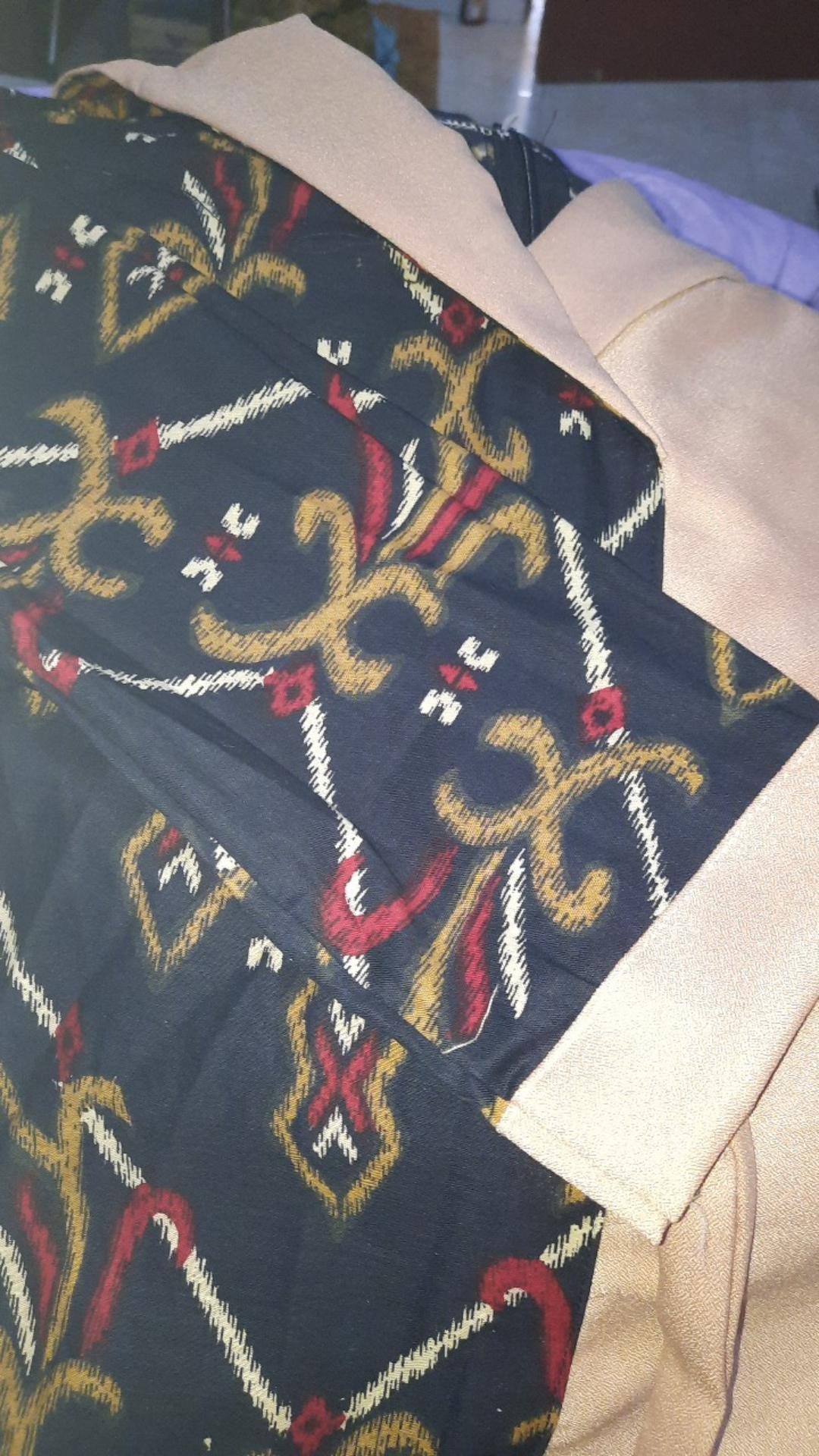 Tey-17 Batik Wanita Asj Sa Hrb026 Kenongo Kemeja Tosca Pendek