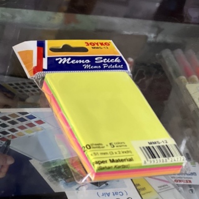 

Mms 12 Memo Stick / Memo Pelekat Stiker Mms12 / Index Note MMS-12 Mms Joyko ukuran 77x 51 mm