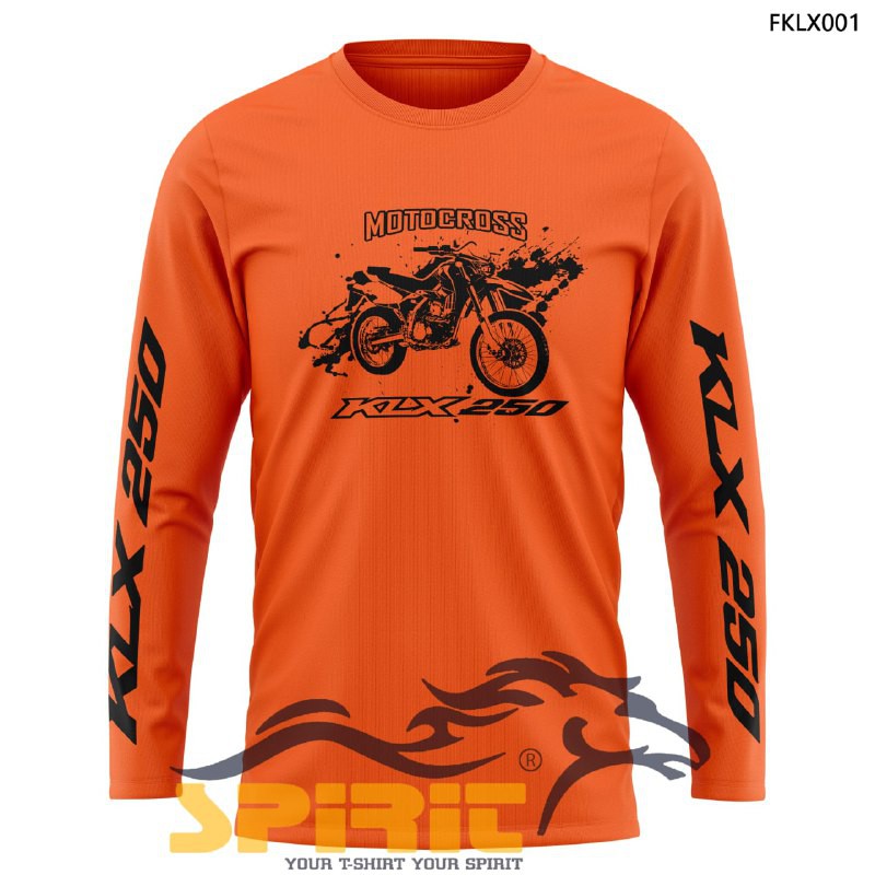 Atasan Kaos Pria Motor KLX 250 BAJU Motor Cross KLX Supermoto Lengan Panjang Original DIstro