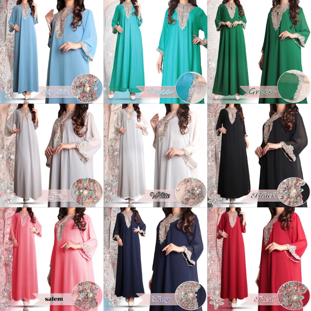 Kaftan Payet ABL Cerutty Chiffon Original Premium