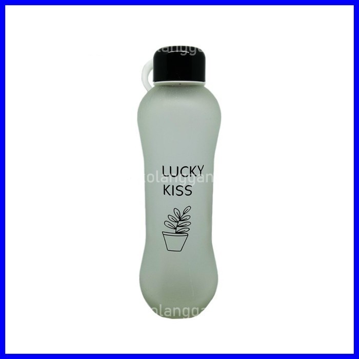ORI  Aldora 600 Ml Botol Minum Kaca Lucky Kiss Pot