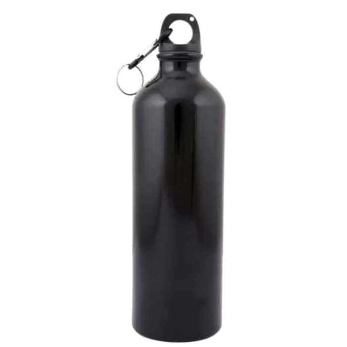 [HITAM] Botol Sport Carabiner 750ml / Tumbler Polos