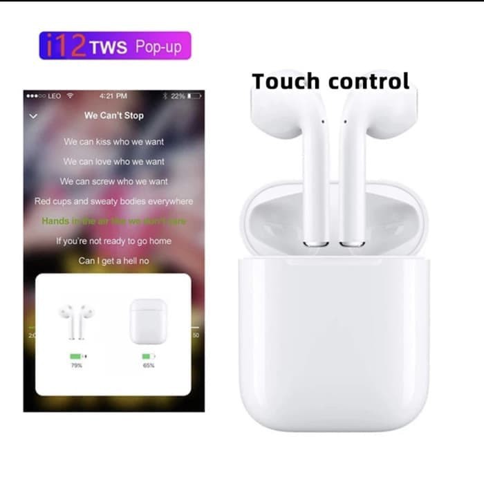 Headset Bluetooth i12 Touch Bluetooth 5.0 3D Stereo Wireless-4