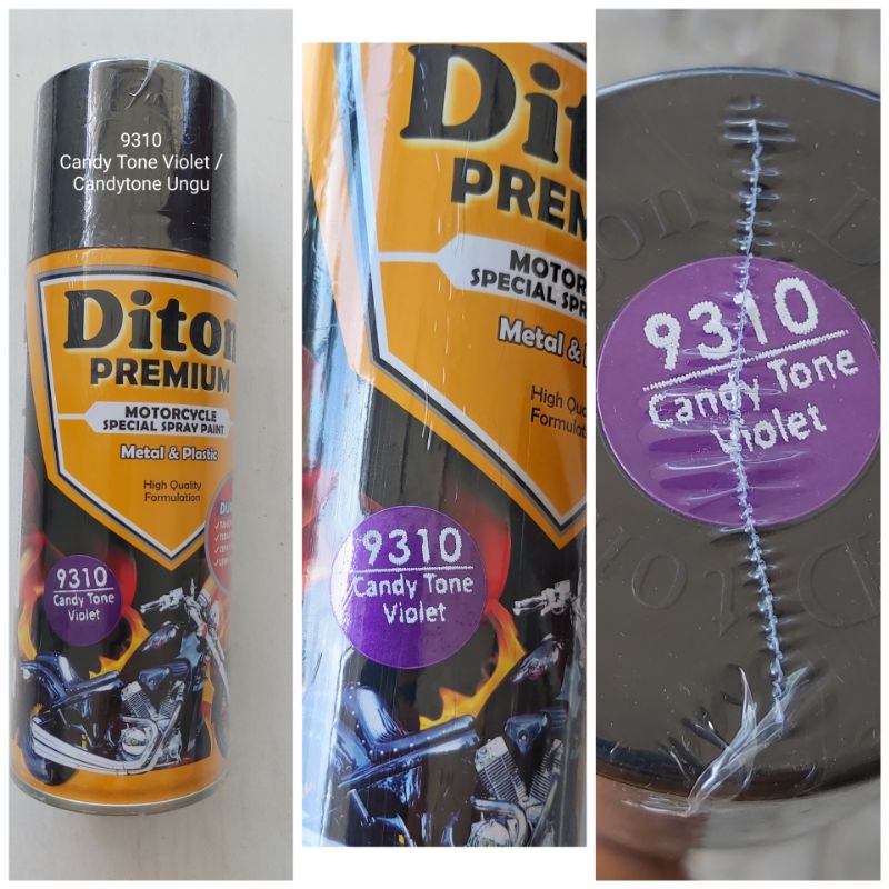 Cat Semprot DITON PREMIUM CANDY TONE VIOLET / Ungu Candi Tone (9310) 400ML Spray Paint Cat sepeda