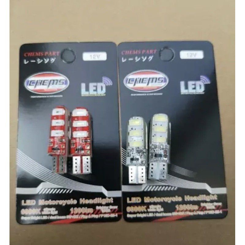 2pcs Lampu sein sen Jelly kedip Flash/diam T10 6Led 6mata 1set/2pcs