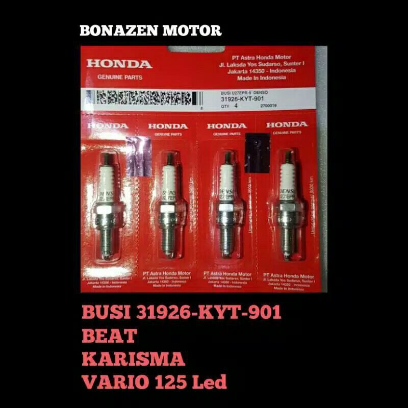 Busi Beat karbu - fi - esp - Karisma - Vario 125 led / Kharisma / busy motor / Ori Honda