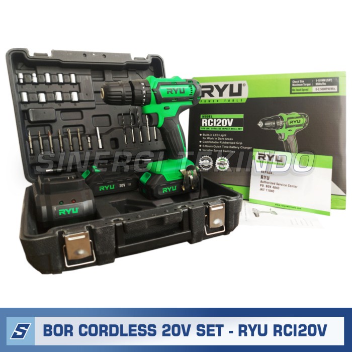 Mesin Bor Baterai - RYU RCI20V Cordless Drill 20V RCI 20 V