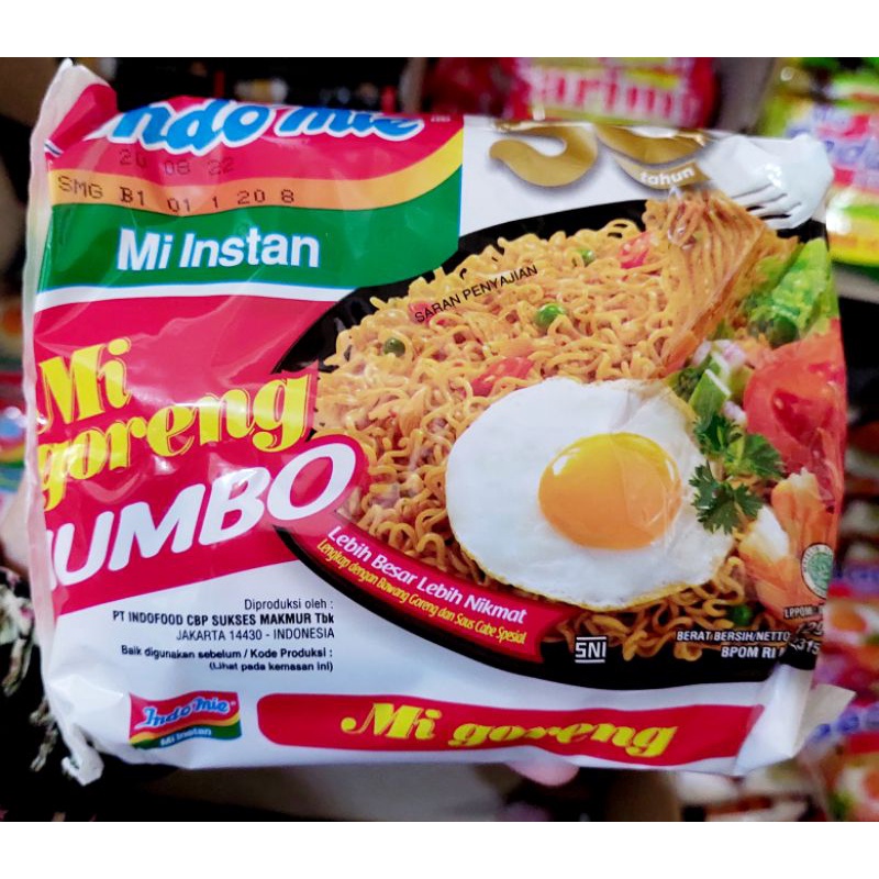 Indomie mie goreng rasa ayam panggang jumbo / indomie mie goreng original jumbo 127 gr