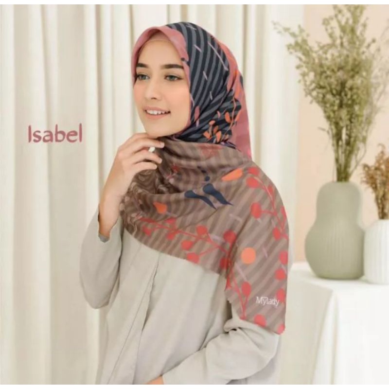 HIJAB SEGI EMPAT MY LADY MOTIF ISABEL  SUPER VOAL PREMIUM