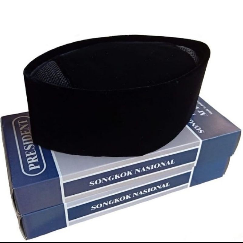 Exclusive peci/songkok nasional hitam polos AC, dan Non AC