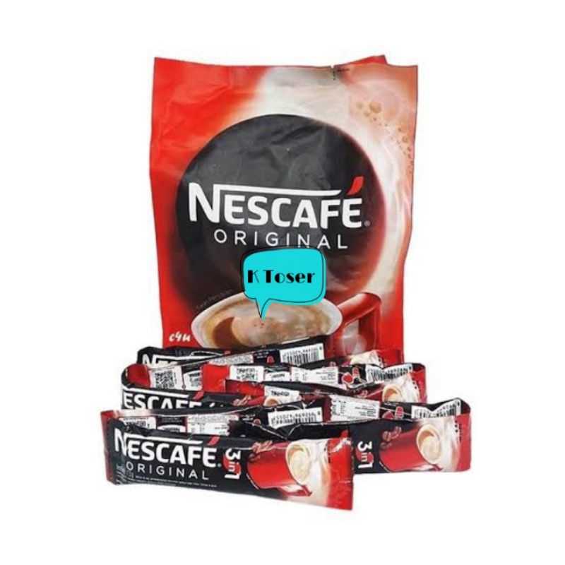 

KOPI NESCAFE 3 in 1 (Kopi/Krimer/Gula) 18gr 1 Renteng Isi 10 Sachet