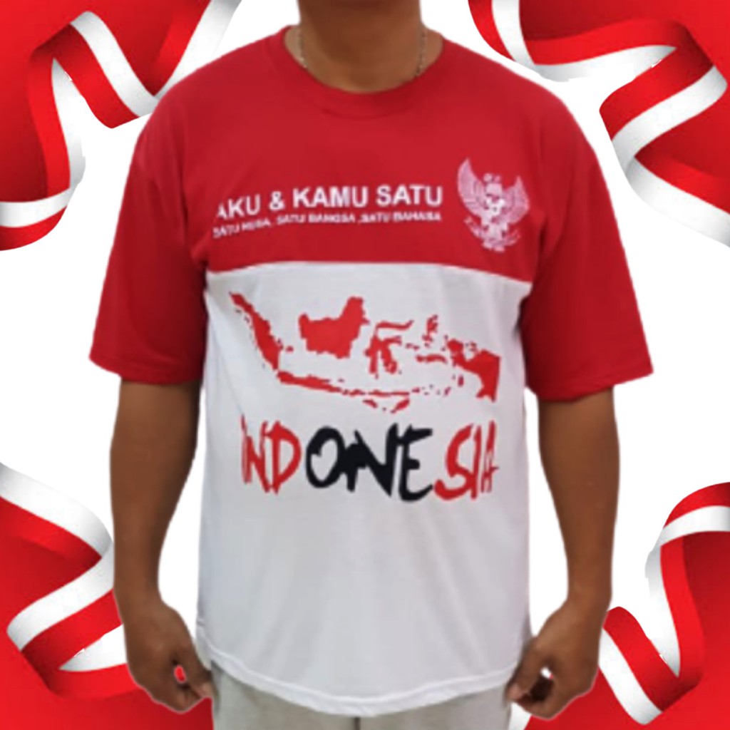 kaos merah putih agustusan / kaos 17 agustus /kaos indonesia / kaos ri/ kaos dewasa