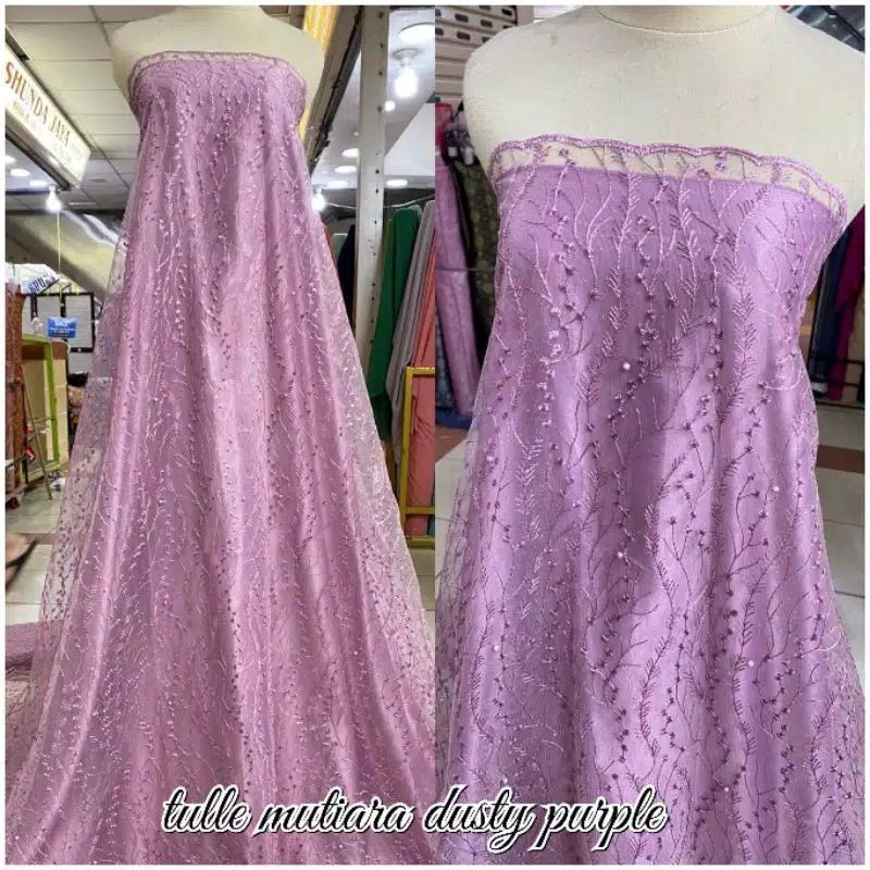 Promo Murah Kain Tille Akar Mutiara Bahan Brokat Akar Mutiara Padi Shopee Indonesia