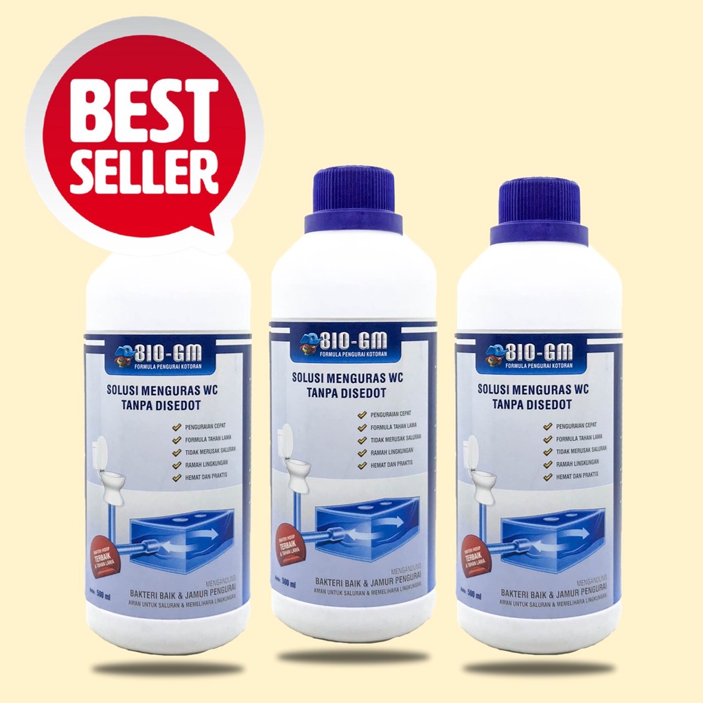 BIO GM SOLUSI WC MAMPET TANPA DISEDOT [500ML]