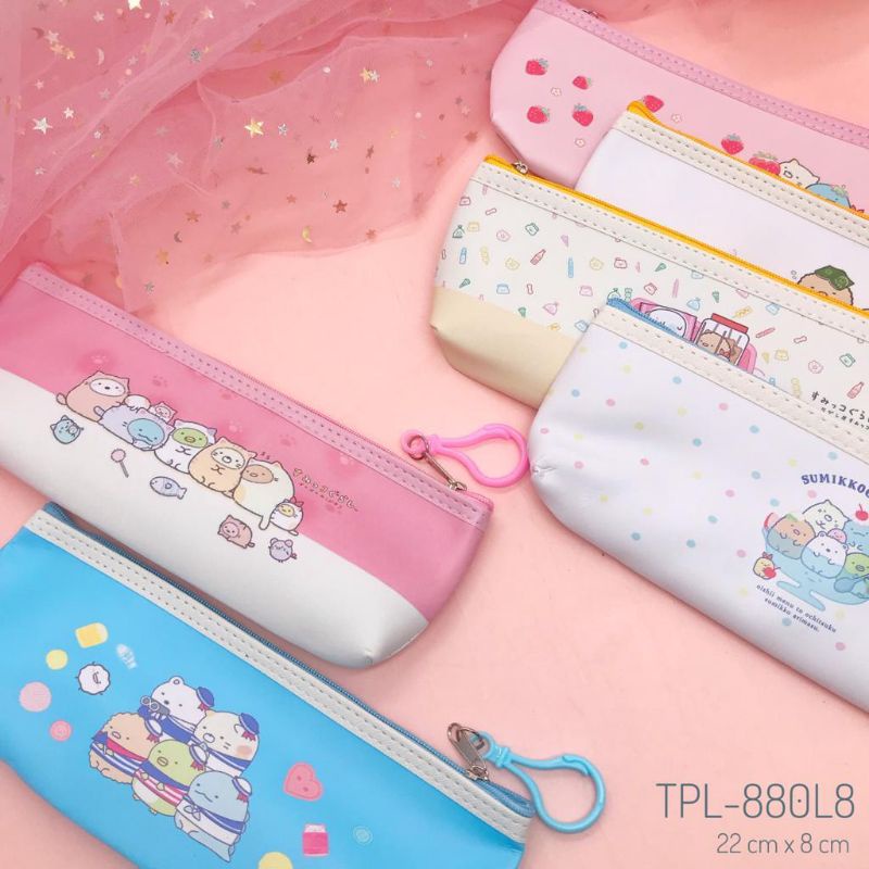 

Tempat pensil gepeng print motif campur