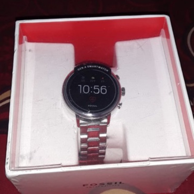 READY ON SEALED FOSSIL Q SMARTWATCH VENTURE HR SILVER STAINLESS GEN 4 FTW6017