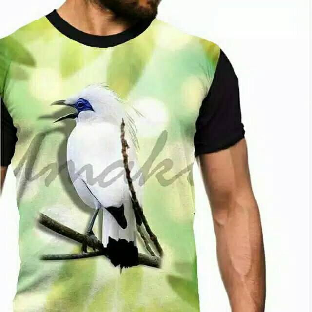 Kaos Umakuka 3d Fullprint Burung Jalak Bali Kicau Mania Oblong
