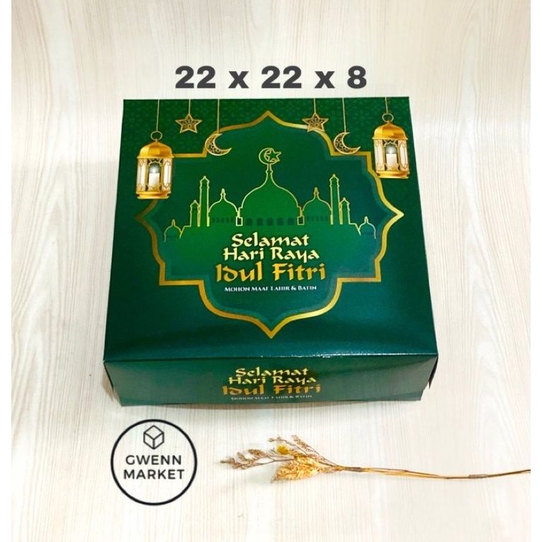 

Box kue idul fitri dus hari raya idul fitri top bottom 22228 hijau