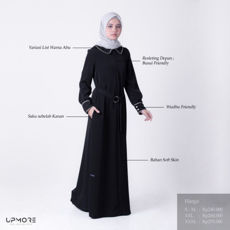 GAMIS UPMORE RAISYA BLACK