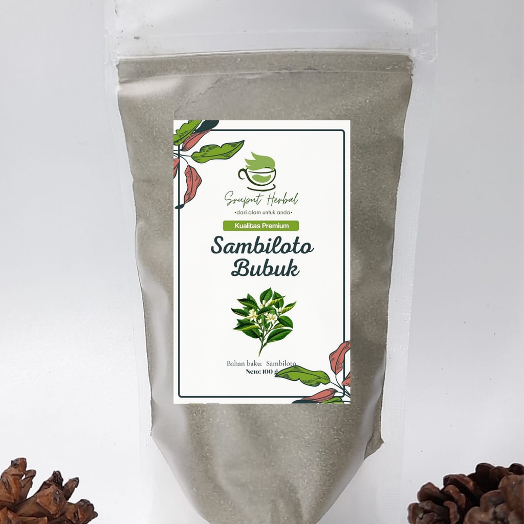 100g Sambiloto Bubuk Sambiloto Powder Kualitas Premkum Murah Sruoput Herbal