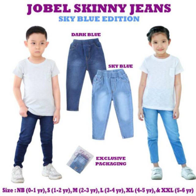 Kazel Skinny Jeans sky Blue isi 2 / Celana Panjang Anak