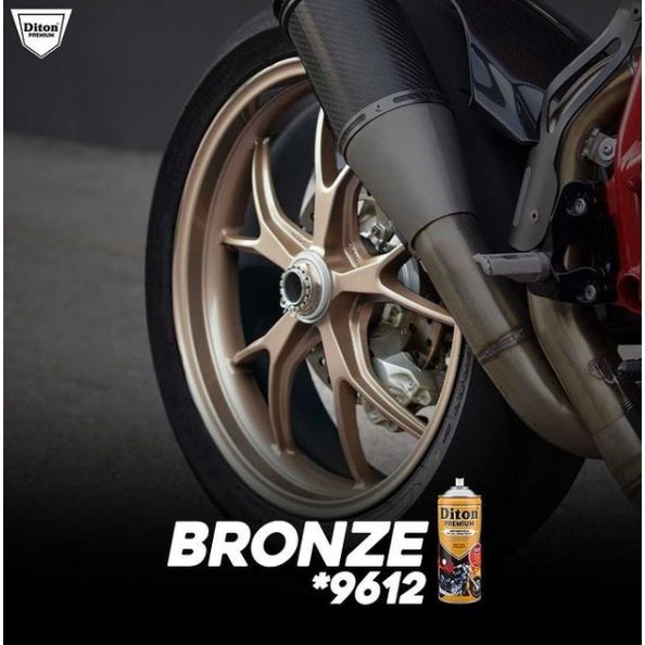 Pilox Diton Premium Bronze 9612 400ml Cat Semprot Warna Perunggu Sepeda Motor Mobil Mesin EP engine velg