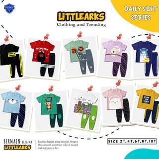  Daily  Suit Little Ark Kaos Anak  Harian Setelan Kaos 