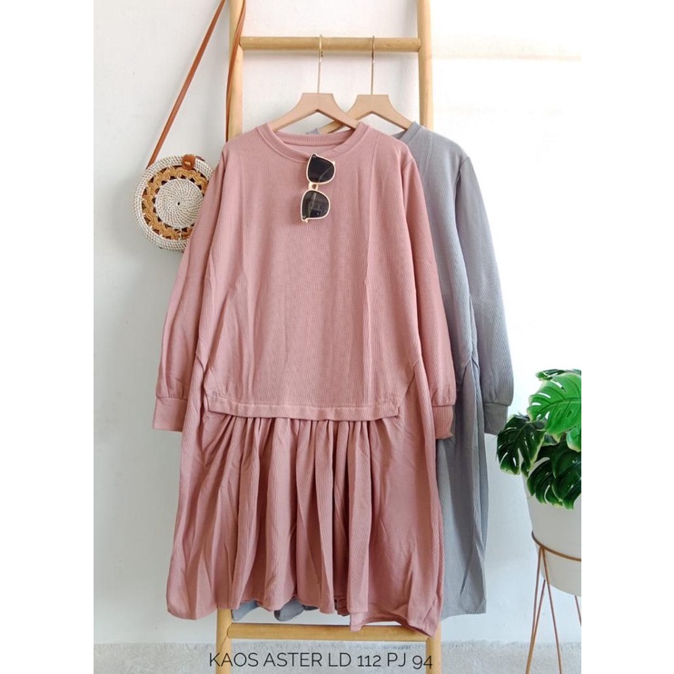 ATASAN TUNIK KAOS ASTER - TUNIK CANTIK MODEL TERBARU