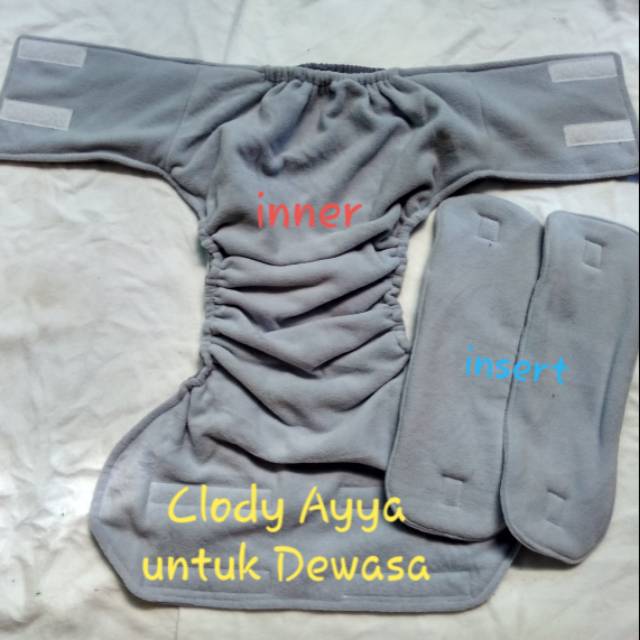 CLODY DEWASA AYYA (1 SET = 1 CELANA &amp; 2 INSERT)