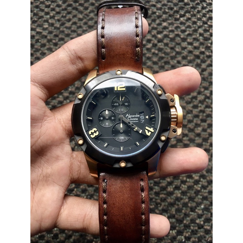 Bekas / Second / Preloved Jam Tangan Pria Fashion Chronograph ORIGINAL Alexandre Christie AC