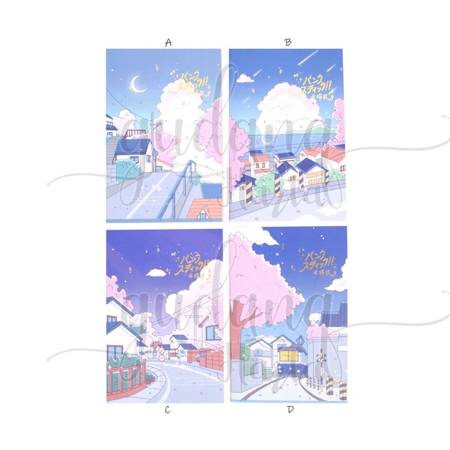 

GCC Notebook A5 Sakura Night Buku Motif Pemandangan Bunga Malam GCC 308009