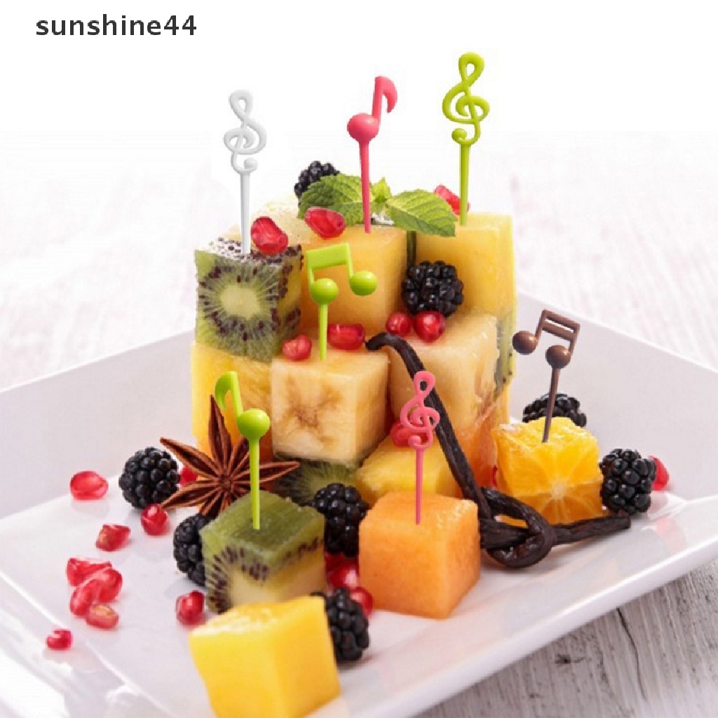 Sunshine 1 Set Garpu Buah / Snack Mini Bentuk Kartun Hewan Untuk Anak