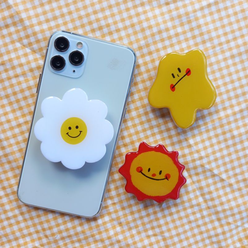 Jual SMARTOK GRIPTOK POPSOCKET FLOWER SMILE KOREAN STYLE Shopee Indonesia