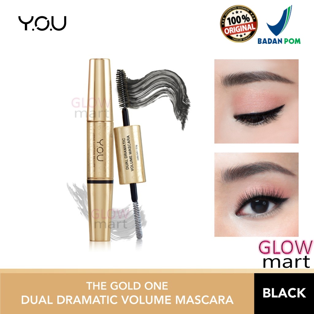 GlowMart ❤ YOU The Gold One Dual Dramatic Volume Mascara | Long Lasting Maskara