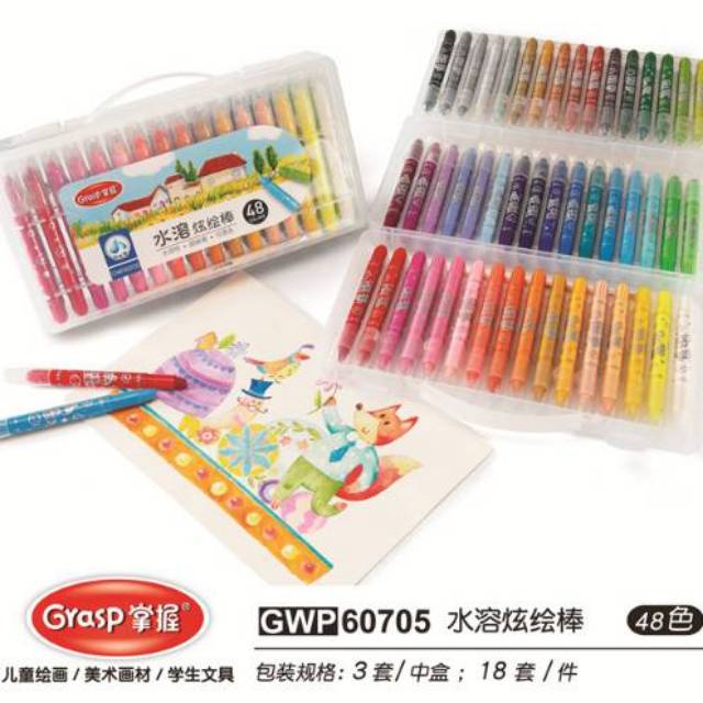 ESW Grasp Original Crayon 48 Warna Kode 602 &amp; 607 Mata Sedang