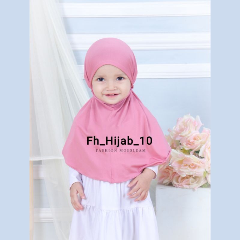 Jilbab Anak Bergo Instan 0-3 Tahun Jersey Ballon Premium |Hijab Bayi Tk Lucu |Kerudung Sekolah Baby Sd Perempuan Newborn