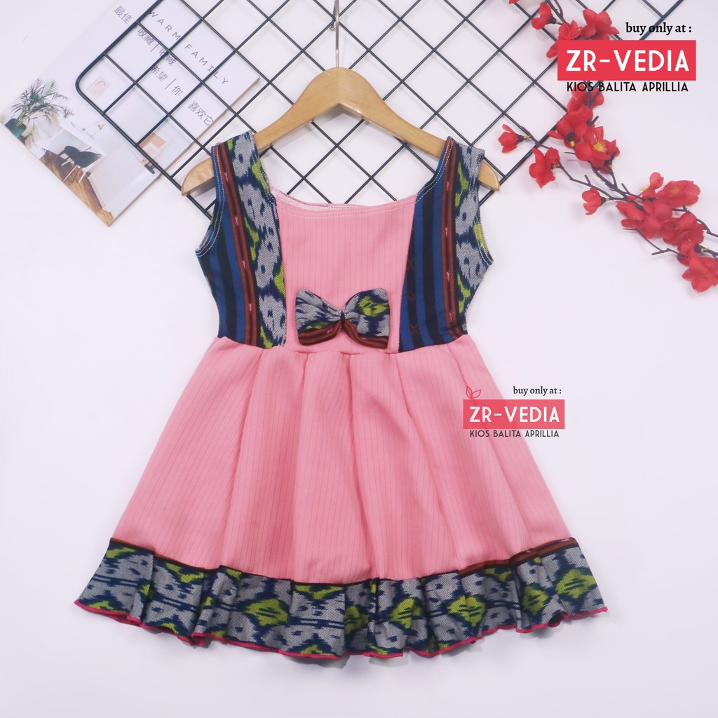 (BATIK) Dress Aurora uk Bayi - 4 Tahun / Baju Anak Perempuan Murah Dres Yukensi Adem Pakaian Pesta