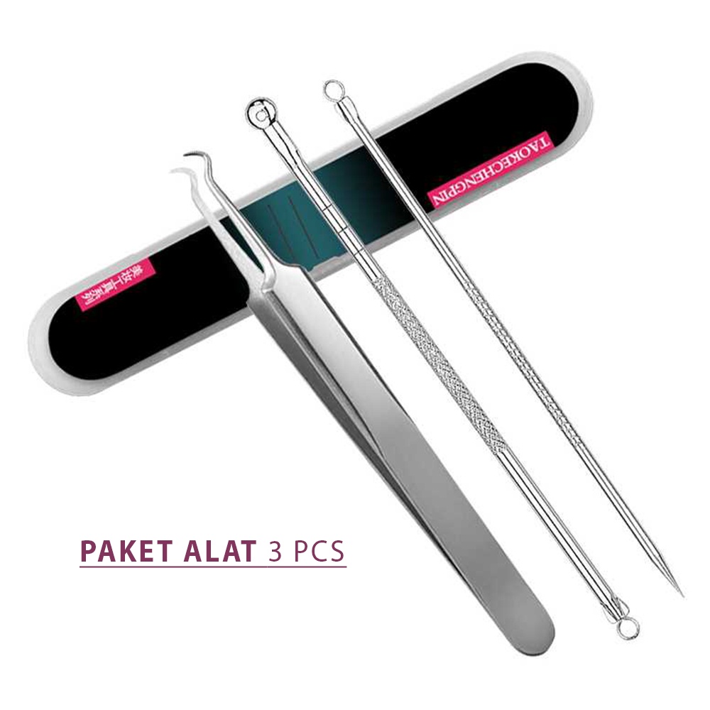 Alat Pemencet Jerawat Blackhead 4 in 1 Pinset Pembersih Komedo Wajah Acne Facial Treatment Pencabut Komedo