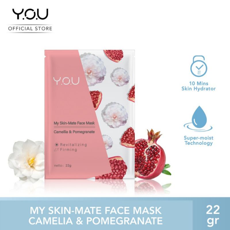 YOU skincare My Skin Mate Face Mask || Melembabkan dan Menutrisi Wajah