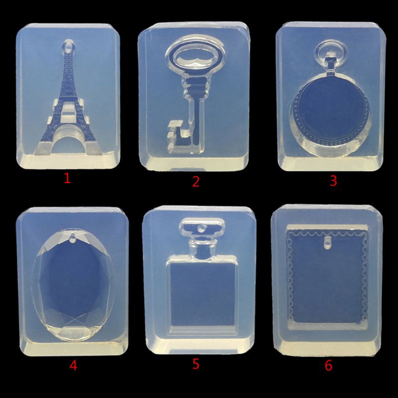 Siy Cetakan Resin Bentuk Kunci Menara Eiffel Bahan Silikon Untuk Membuat Perhiasan