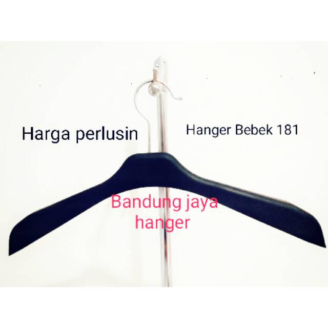 Hanger Plastik Jas 181 hitam /Gantungan Baju Distro 181 Hitam  harga perlusin