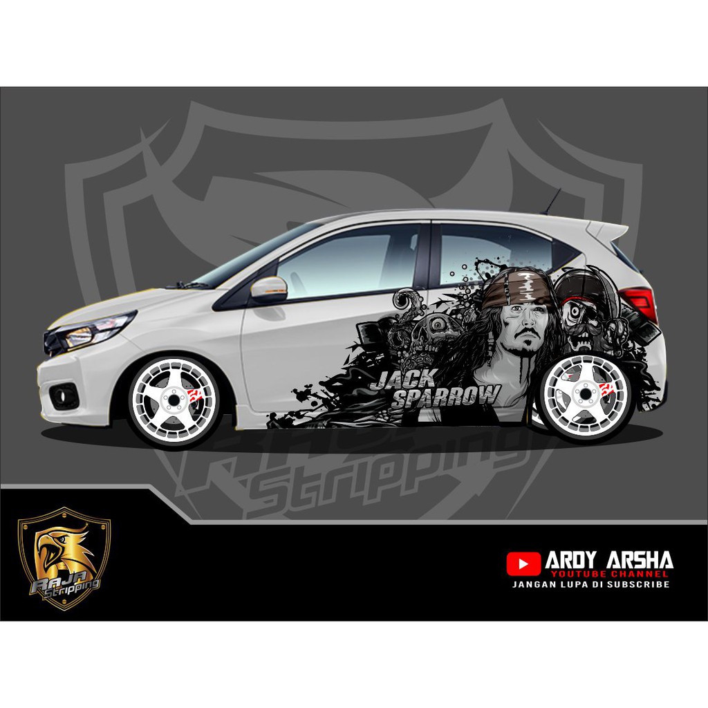 sticker decal striping honda brio all new jack sparrow 01