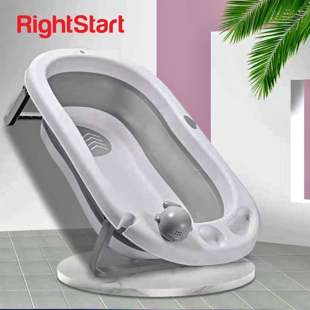 Makassar -  Bak Mandi Bayi Lipat Right Start Jumbo Whale Folding Bath Tub With Thermometer