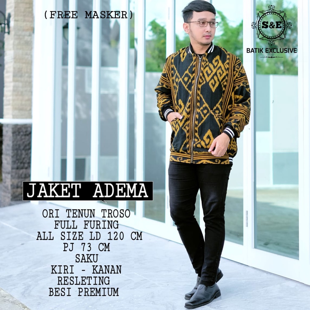 ADEMA JAKET BATIK PRIA ATASAN BATIK PRIA