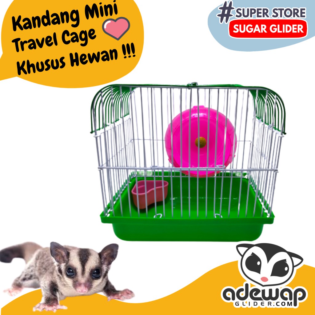 ADEWAP GLIDER Kandang Kecil Sugar Glider Hamster Landak Mini