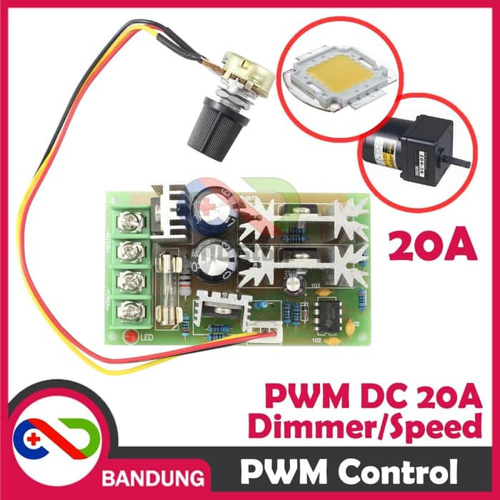 HIGH POWER PWM SPEED CONTROL MOTOR DC LED DIMMER 20A 12V 24V 36V 48V