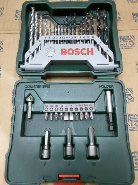 Mata Bor Obeng Bosch Lengkap 1 Set Lengkap Drill Dan Screwdriver