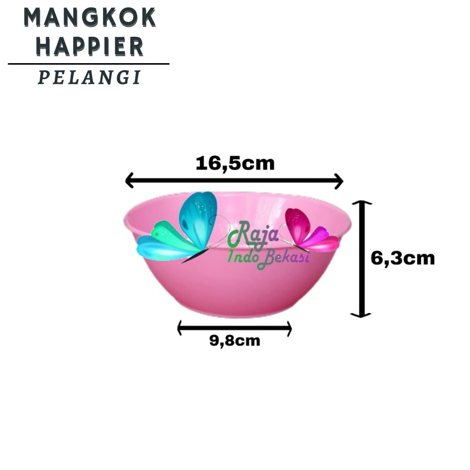 Tebal Baskom Mangkok Plastik 17 Happier 16.5cm Mangkok Plastik Warna 15cm Baskom Besek Serbaguna