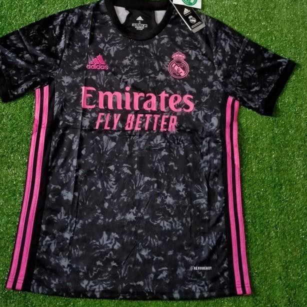 BIG SALE (yne-491) Jersey Real Madrid 3rd NEW 2020/2021 Fly better Hitam grade ori official