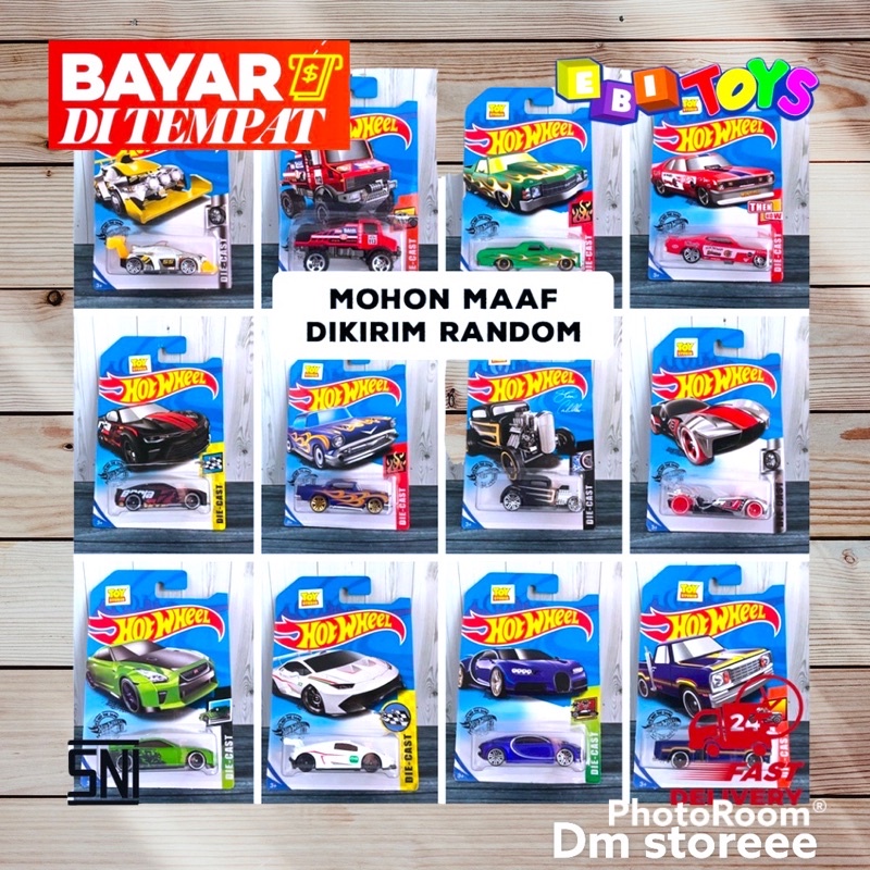 hot wheel super kw murah motif banyak / mobil miniatur balap / koleski